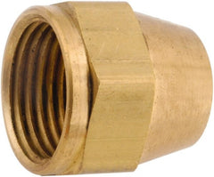 ANDERSON METALS - 3/8" Tube OD, 45° Lead Free Brass Flared Tube Nut - Flare Ends - Exact Tooling