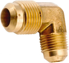 ANDERSON METALS - 1/2 x 3/8" Tube OD, 45° Lead Free Brass Flared Tube Union Elbow - Flare x Flare Ends - Exact Tooling