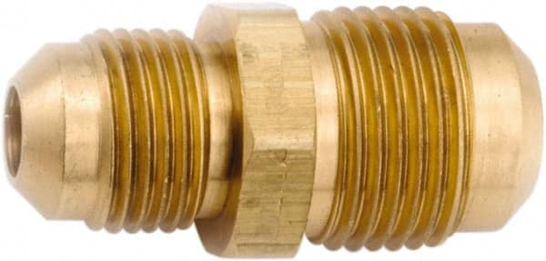 ANDERSON METALS - 5/8 x 1/2" Tube OD, 45° Lead Free Brass Flared Tube Union - Flare x Flare Ends - Exact Tooling