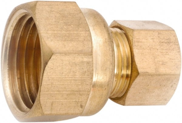 ANDERSON METALS - 1/4" OD, Lead Free Brass Female Connector - 300 Max Working psi, Comp x FNPT Ends - Exact Tooling