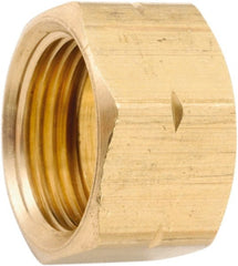 ANDERSON METALS - 7/8" OD, Lead Free Brass Self-Aligning Nut with Captive Sleeve - 450 Max Working psi, Nut Ends - Exact Tooling