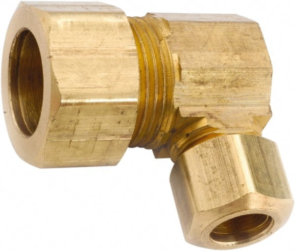 ANDERSON METALS - 5/8 x 1/2" OD, Lead Free Brass Union Elbow - 200 Max Working psi, Comp x Comp Ends - Exact Tooling