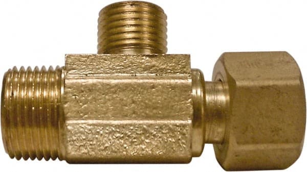 ANDERSON METALS - 3/8" OD, Lead Free Brass Adapter Tee - 200 Max Working psi, Female Comp x Comp x Comp Ends - Exact Tooling