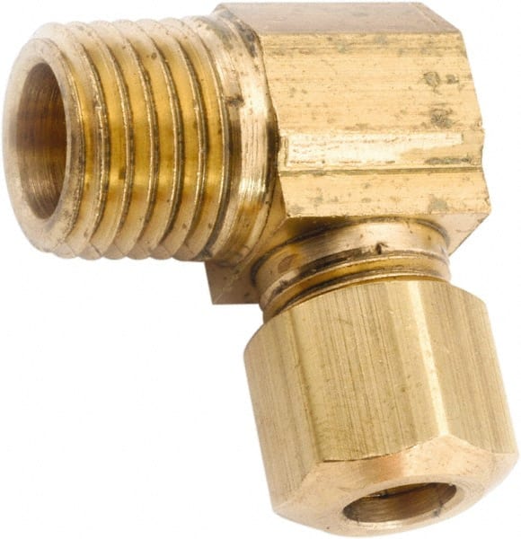 ANDERSON METALS - 5/16" OD, Lead Free Brass Male Elbow - 300 Max Working psi, Comp x MNPT Ends - Exact Tooling