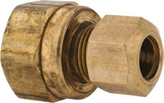 ANDERSON METALS - 3/8" OD, Lead Free Brass Female Connector - 200 Max Working psi, Comp x FNPT Ends - Exact Tooling