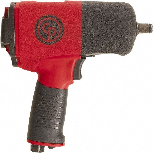 Chicago Pneumatic - 1/2" Drive, 9,000 RPM, 701 Ft/Lb Torque Impact Wrench - Pistol Grip Handle, 25.4 CFM, 90 psi, 1/4" NPT Inlet - Exact Tooling