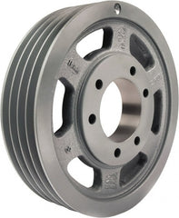 TB Wood's - 4 Groove, 1 to 3-15/16 Bore Diam, 23.6" Outside Diam, QD Bushed V Belt Sheave - 23.6 5V Diam Belt Pitch - Exact Tooling