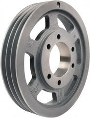 TB Wood's - 3 Groove, 7/8 to 3-1/2 Bore Diam, 18.7" Outside Diam, QD Bushed V Belt Sheave - 18.7 5V Diam Belt Pitch - Exact Tooling