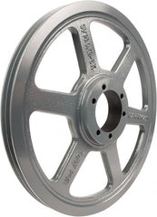 TB Wood's - 2 Groove, 1/2 to 2-15/16 Bore Diam, 13.2" Outside Diam, QD Bushed V Belt Sheave - 13.2 5V Diam Belt Pitch - Exact Tooling