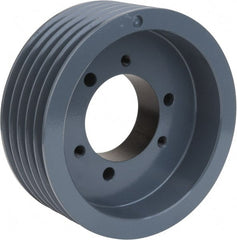 TB Wood's - 5 Groove, 7/8 to 3-1/2 Bore Diam, 10.3" Outside Diam, QD Bushed V Belt Sheave - 10.3 5V Diam Belt Pitch - Exact Tooling