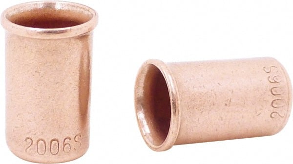 Ideal - 18 to 10 AWG Compatible, Noninsulated, Crimp-On Butt Splice Terminal - Copper - Exact Tooling