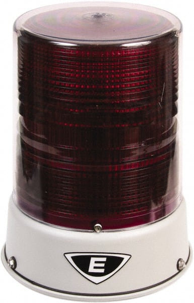 Edwards Signaling - 120 VAC, 4X NEMA Rated, LED, Magenta, Flashing, Steady Light - 65 Flashes per min, 3/4 Inch Pipe, 6-1/2 Inch Diameter, 8 Inch High, IP66 Ingress Rating, Pipe Mount - Exact Tooling