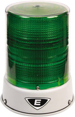 Edwards Signaling - 120 VAC, 4X NEMA Rated, LED, Green, Flashing, Steady Light - 65 Flashes per min, 3/4 Inch Pipe, 8-1/4 Inch Diameter, 7-3/4 Inch High, IP66 Ingress Rating, Pipe Mount - Exact Tooling