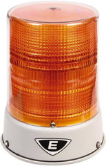 Edwards Signaling - 120 VAC, 4X NEMA Rated, LED, Amber, Flashing, Steady Light - 65 Flashes per min, 3/4 Inch Pipe, 6-1/2 Inch Diameter, 8 Inch High, IP66 Ingress Rating, Pipe Mount - Exact Tooling