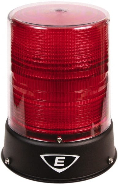 Edwards Signaling - 24 VAC/VDC, 4X NEMA Rated, LED, Red, Flashing, Steady Light - 65 Flashes per min, 3/4 Inch Pipe, 8-1/4 Inch Diameter, 7-3/4 Inch High, IP66 Ingress Rating, Pipe Mount - Exact Tooling