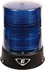 Edwards Signaling - 24 VAC/VDC, 4X NEMA Rated, LED, Blue, Flashing, Steady Light - 65 Flashes per min, 3/4 Inch Pipe, 8-1/4 Inch Diameter, 7-3/4 Inch High, IP66 Ingress Rating, Pipe Mount - Exact Tooling