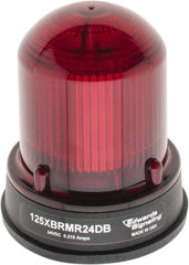 Edwards Signaling - 24 VDC, 4X NEMA Rated, LED, Red, Flashing, Steady Light - 65 Flashes per min, 3/4 Inch Pipe, 3-1/4 Inch Diameter, 3-7/8 Inch High, Panel Mount, Pipe Mount - Exact Tooling