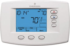 White-Rodgers - 45 to 99°F, 4 Heat, 2 Cool, Premium Residential Digital 7 Day Programmable Universal Multi-Stage or Heat Pump Thermostat - 0 to 30 Volts, Horizontal Mount, Electronic Contacts Switch - Exact Tooling
