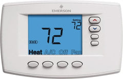 White-Rodgers - 45 to 99°F, 4 Heat, 2 Cool, Premium Residential Digital 7 Day Programmable Universal Multi-Stage or Heat Pump Thermostat - 0 to 30 Volts, Horizontal Mount, Electronic Contacts Switch - Exact Tooling