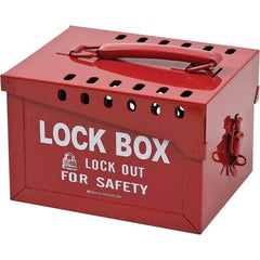 Brady - Group Lockout Boxes Portable or Wall Mount: Portable Maximum Number of Padlocks: 13 - Exact Tooling