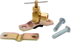 ANDERSON METALS - 1/4" Pipe, Angled Metal Seat Needle Valve - Brass Seal, Compression x Saddle Valve Ends, Lead Free Brass Valve, 150 Max psi - Exact Tooling