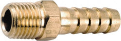 ANDERSON METALS - 1/2 NPT Thread Hose Barb x Male NPT Connector - 3/4" ID Hose, Lead Free Brass - Exact Tooling