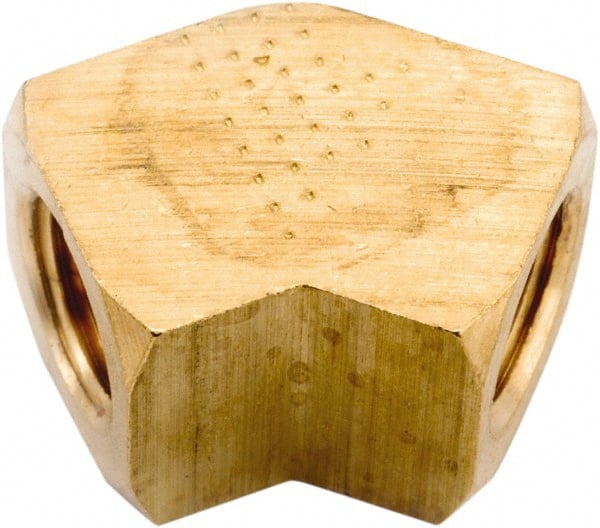 ANDERSON METALS - 1/8-27 Female Thread, Lead Free Brass Industrial Pipe 45° Female Elbow - FNPT, 1,000 psi - Exact Tooling