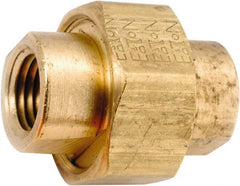 ANDERSON METALS - 3/8-18 Female Thread, Lead Free Brass Industrial Pipe Union - FNPT, 1,000 psi - Exact Tooling
