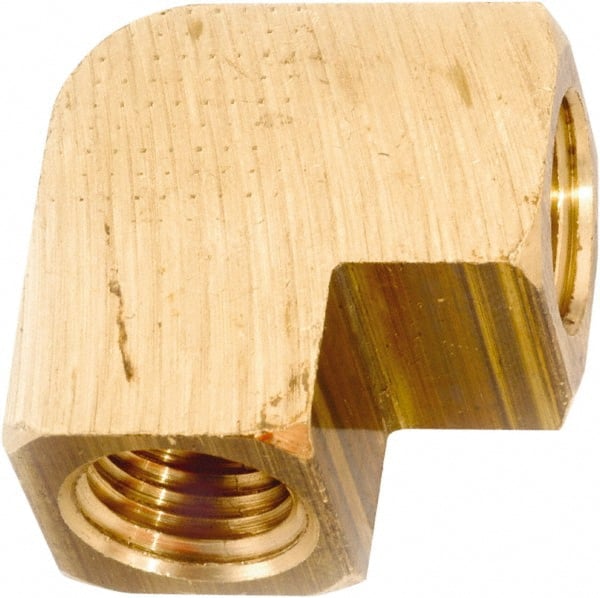 ANDERSON METALS - 1/8-27 Female Thread, Lead Free Brass Industrial Pipe 90° Female Elbow - FNPT, 1,000 psi - Exact Tooling