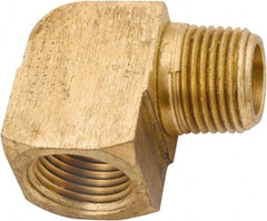 ANDERSON METALS - 3/8-18 Male Thread x 3/8-18 Female Thread, Lead Free Brass Industrial Pipe 90° Street Elbow - MNPT x FNPT, 1,000 psi - Exact Tooling