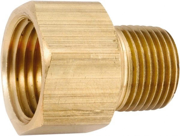 ANDERSON METALS - 3/8-18 Male Thread x 3/8-18 Female Thread, Lead Free Brass Industrial Pipe Adapter - MNPT x FNPT, 1,000 psi - Exact Tooling