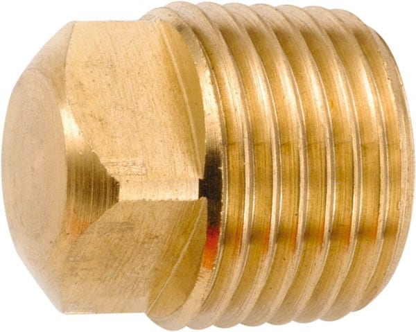 ANDERSON METALS - 3/4-14 Male Thread, Lead Free Brass Industrial Pipe Square Head Plug - MNPT, 1,000 psi - Exact Tooling