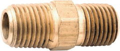 ANDERSON METALS - 1/4-18 Male Thread, Lead Free Brass Industrial Pipe Long Hex Nipple - MNPT, 1,000 psi - Exact Tooling