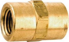 ANDERSON METALS - 1/4-18 Female Thread, Lead Free Brass Industrial Pipe Heavy Duty Coupling - FNPT x FNPT, 1,000 psi - Exact Tooling