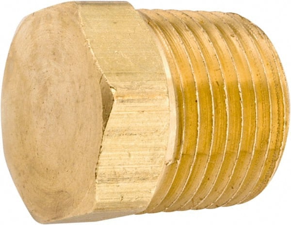 ANDERSON METALS - 1/2-14 Male Thread, Lead Free Brass Industrial Pipe Hex Head Plug - MNPT, 1,000 psi - Exact Tooling