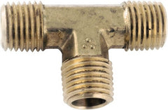 ANDERSON METALS - Class NSF, 1/4" Internal Pipe, Lead Free Brass Union Tee - NPT - Exact Tooling