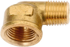 ANDERSON METALS - Class NSF, 1/2 x 3/8" Internal Pipe, Lead Free Brass 90° Street Elbow - NPT - Exact Tooling
