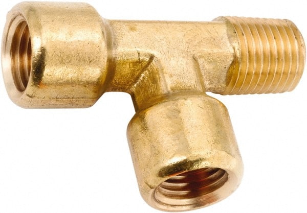 ANDERSON METALS - Class NSF, 3/8" Internal Pipe, Lead Free Brass Street Tee - NPT - Exact Tooling