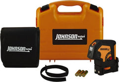 Johnson Level & Tool - 2 Beam 100' (Interior) Max Range Self Leveling Dot Laser Level - Red Beam, 1/8" at 50' Accuracy, 9-1/2" Long x 1" Wide x 2-1/4" High, Battery Included - Exact Tooling