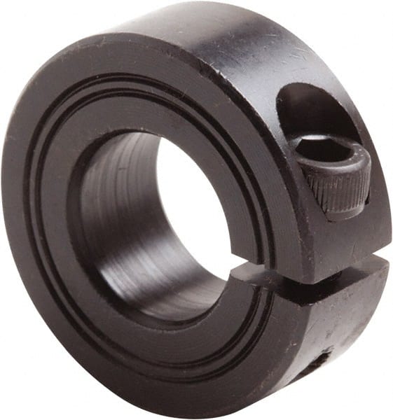 Climax Metal Products - 24mm Bore, Steel, One Piece Clamp Collar - 1-7/8" Outside Diam - Exact Tooling