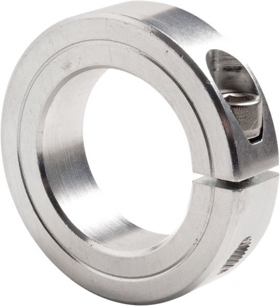 Climax Metal Products - 2-9/16" Bore, Steel, One Piece Clamp Collar - 3-7/8" Outside Diam, 7/8" Wide - Exact Tooling