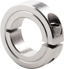 Climax Metal Products - 11/16" Bore, Steel, One Piece Clamp Collar - 1-1/2" Outside Diam, 1/2" Wide - Exact Tooling