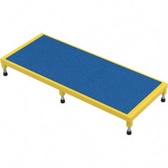 Vestil - 5" High x 24" Wide x 60" Deep, Yellow Step Stand - Steel, 500 Lb Capacity - Exact Tooling