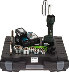 Greenlee - 16 Piece, 0.88 to 2.4165" Punch Hole Diam, Hydraulic Knockout Set - Round Punch, 10 Gage Stainless Steel, 10 Gage Mild Steel - Exact Tooling