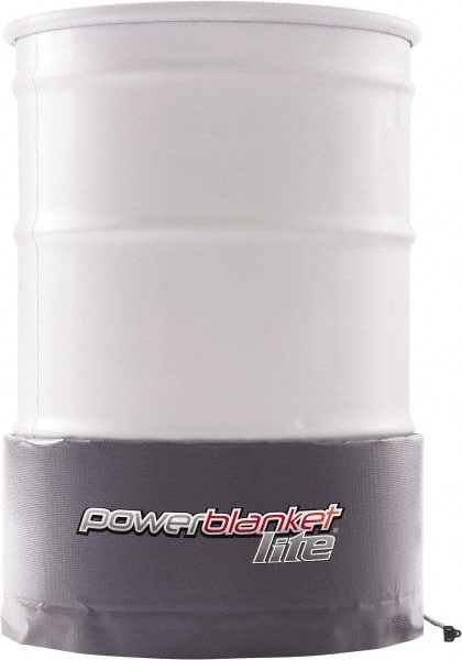 Powerblanket - 22-1/2" Wide, 55 Gallon Wrap-Around Drum Heater - 120 Volt, 2 Amps, 0°F to 145°F Thermostat Rating - Exact Tooling