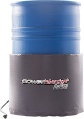 Powerblanket - 18-1/2" Wide, 30 Gallon Wrap-Around Drum Heater - 120 Volt, 2.33 Amps, 0°F to 145°F Thermostat Rating - Exact Tooling
