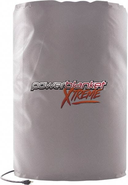 Powerblanket - 12" Wide, 5 Gallon Wrap-Around Drum Heater - 120 Volt, 60 Watts to 120 Watts, 0.5 Amps, 0°F to 100°F Thermostat Rating - Exact Tooling
