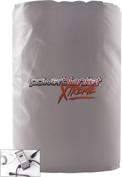 Powerblanket - 22-1/2" Wide, 55 Gallon Wrap-Around Drum Heater - 120 Volt, 6.67 Amps, 0°F to 145°F Thermostat Rating - Exact Tooling