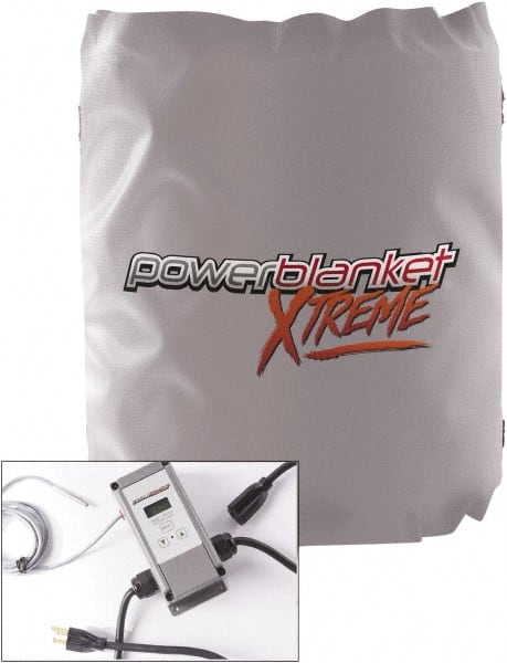 Powerblanket - 12" Wide, 5 Gallon Wrap-Around Drum Heater - 120 Volt, 1.33 Amps, 0°F to 145°F Thermostat Rating - Exact Tooling