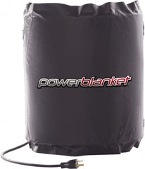 Powerblanket - 12" Wide, 5 Gallon Wrap-Around Drum Heater - 120 Volt, 60 Watts to 120 Watts, 0.5 Amps, 0°F to 100°F Thermostat Rating - Exact Tooling